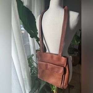 Renata Leather Brown Shoulder Bag Made in Colombia Vintage Style